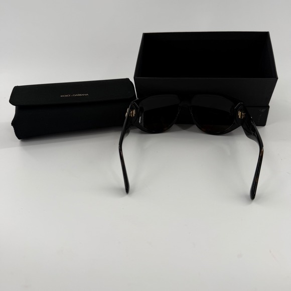 Dolce & Gabbana DG 4499 Dark Havana Tortoise Sunglasses Gold DG Logo Pilot 57mm main image 5